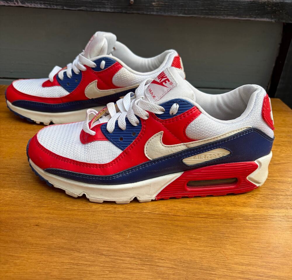 Nike Air Max 90 USA 2020 Red White Blue CW5456-100 Men’s Size 8